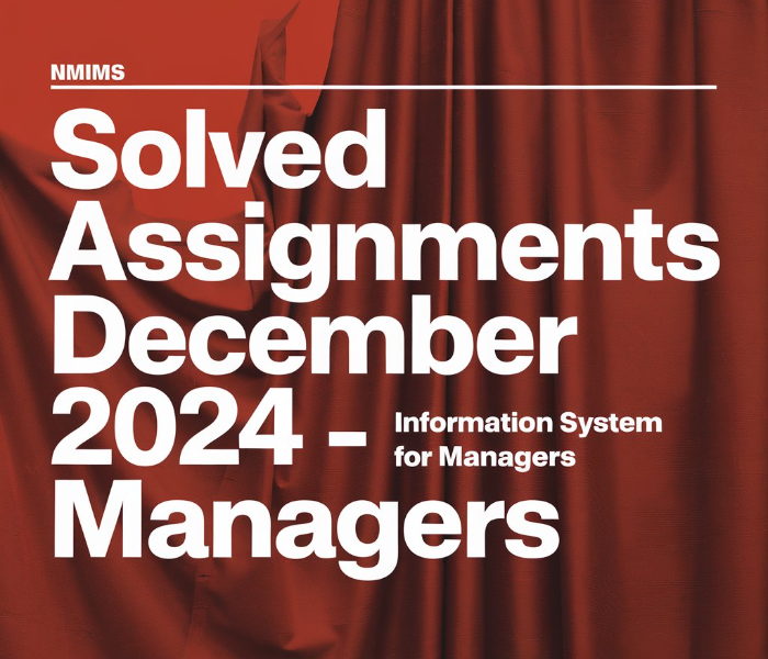 NMIMS Solved Assignments December 2024 Information System for Managers