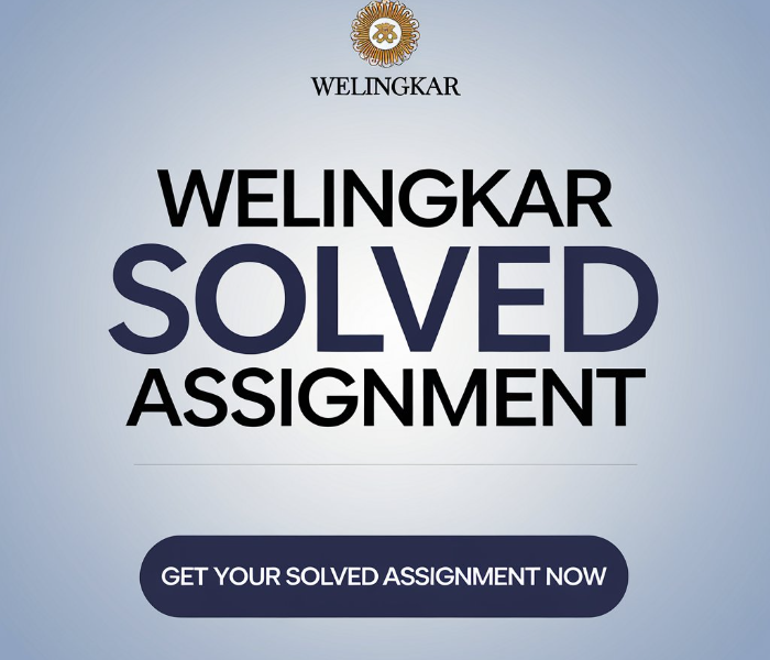 Welingkar Solved Assignment